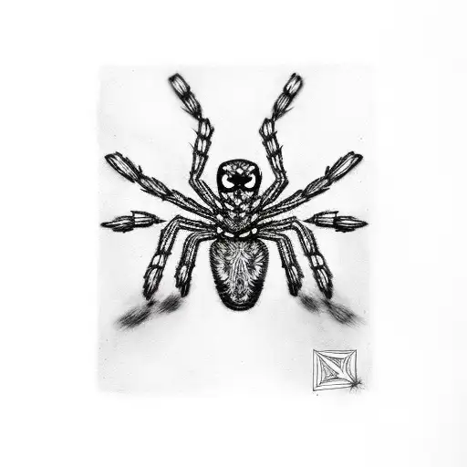 Black Widow With A Spiderweb