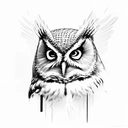 Church Owl Head Angry Realistic