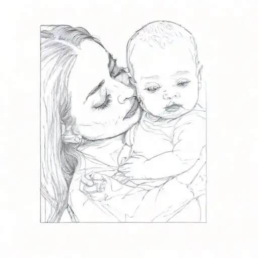 A Mother Kissing Her Baby