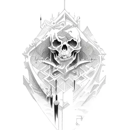 Gothic Sharp Line Tatoo