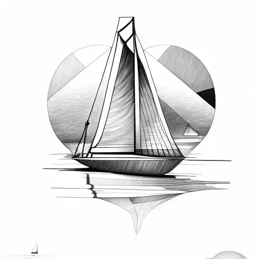 Abstract Sailboat