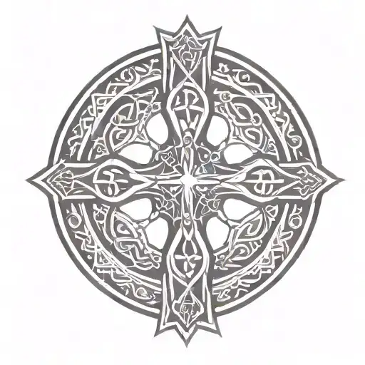 Celtic Cross In A Circle
