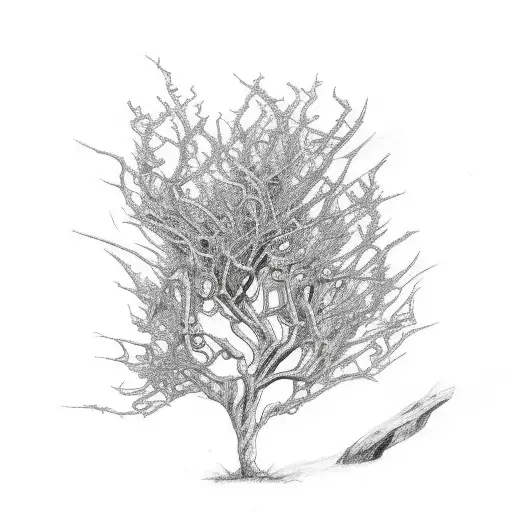 Celtic Red Rowan Tree Texas September Creepy Drawing