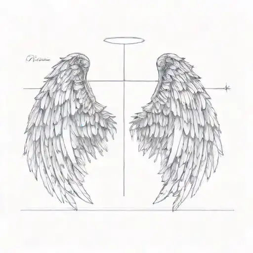 Angel Wings And Cross