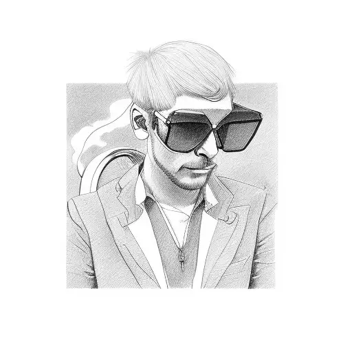 Guy With Sunglasses And A Cigarette Being Cool