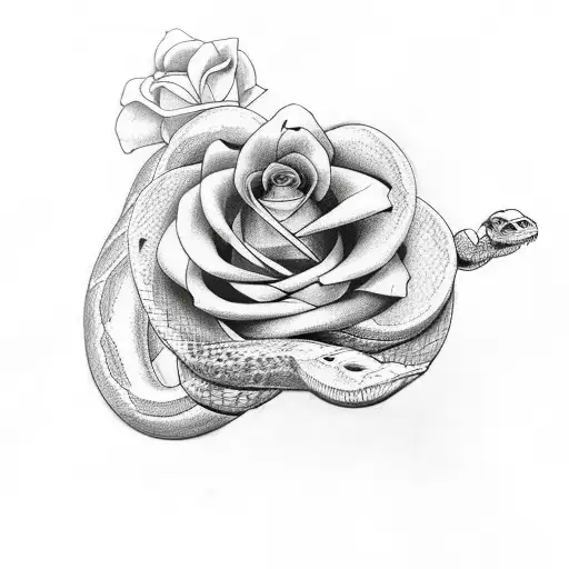 Snake & Roses Arm