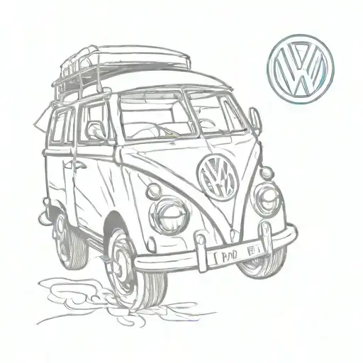 Cartoon Volkswagen Front View