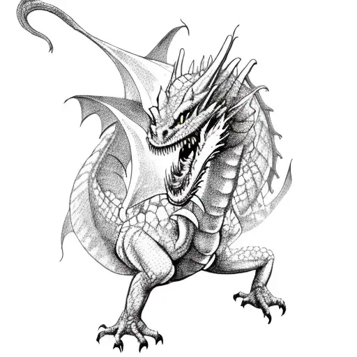 Dragon With The Word Easyflicks And Xavier