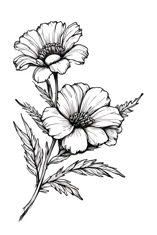 November Birth Flower Tattoo