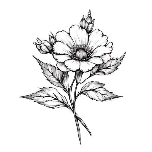 November Birth Flower Tattoo