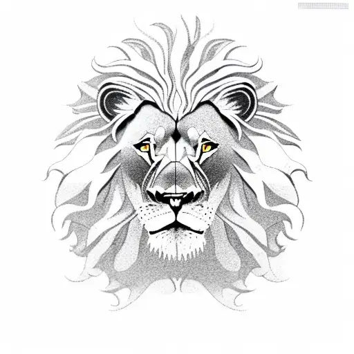 A Lion Roaring But It's Face Is Coming Out Of A Man's Chest