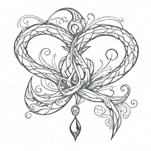 Fish Hook With Infinity Symbol Above It