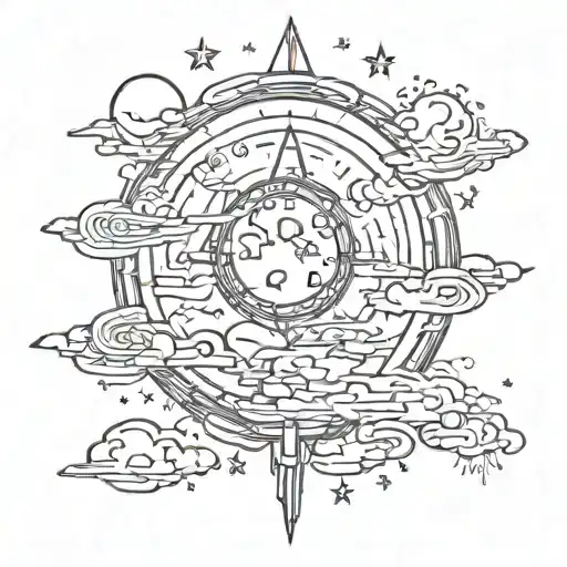 To The Moon And Back Simple Tattoo Design