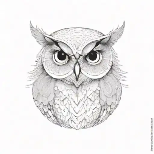 Wise Owl With Domineering Gaze