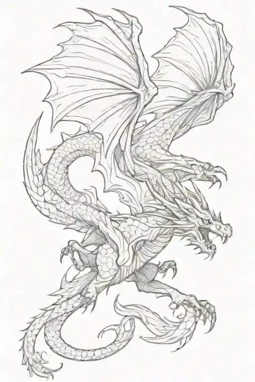 Flying Medieval Dragon