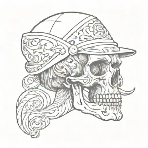 Skull With A Moustache