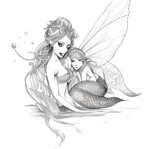 A Mermaid And A Fairy Friend