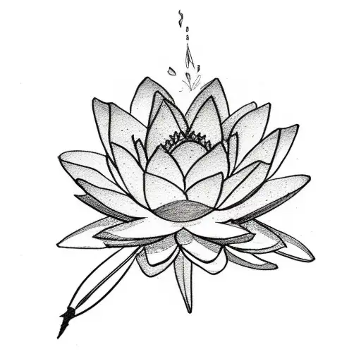 A Serene Lotus Flower Blooming In A Calm Pond