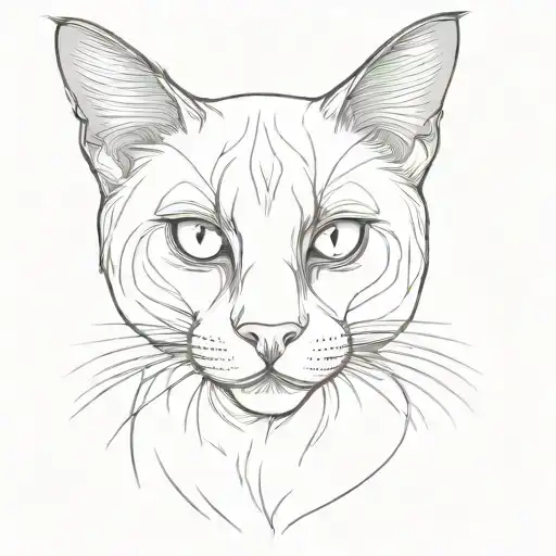 Head Of An Angry Siamese Cat