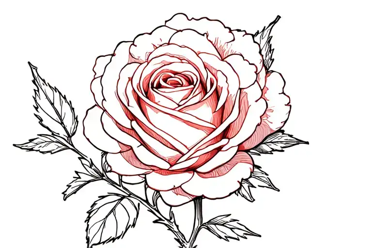 Rose With The Name Written On The Stem