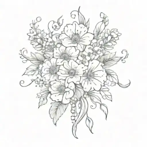 Birth Flowe Bouquet Made