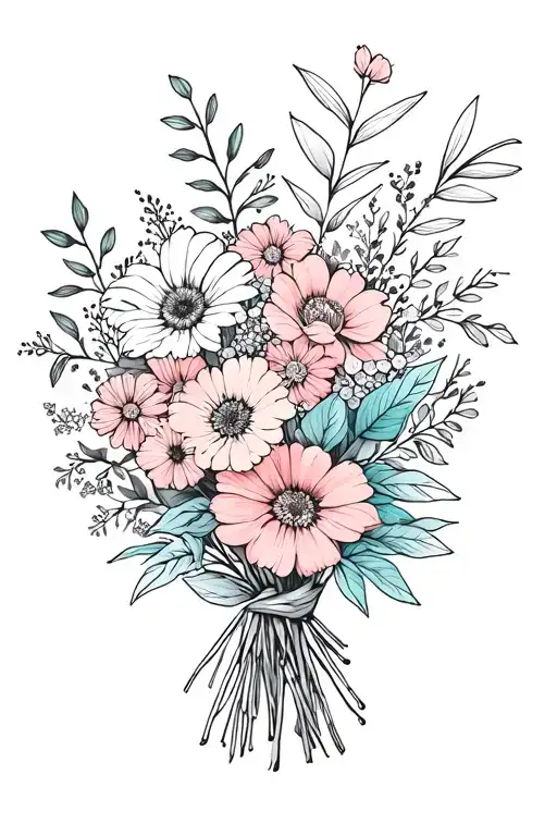 February And March Birth Flowe Bouquet Made