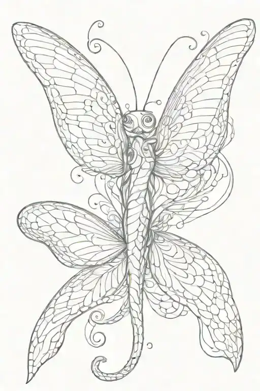 Goddess Snake Butterfly Wings