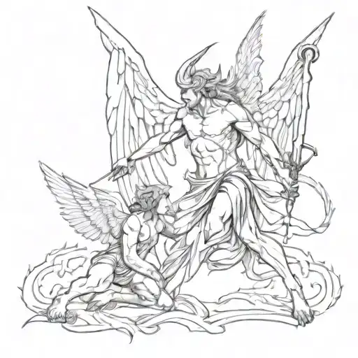 Angel Fighting Demon