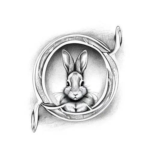 Infinity Symbol With Rabbit And Horse