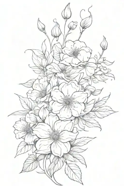 Birth Flower Intertwined