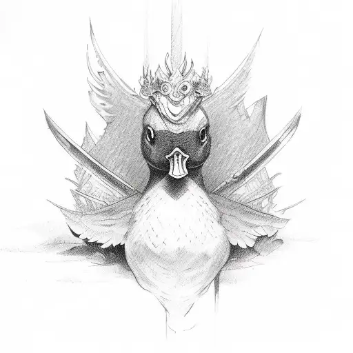 Duck With Dark Demon Eyes