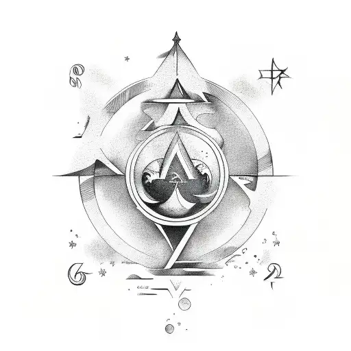 Aquarius Zodiac Sign Symbol Two Lines