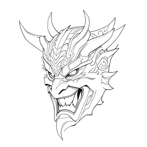 A Japanese Demon Mask