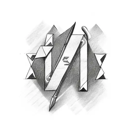 Wooden Arrow Piercing The Letters 326