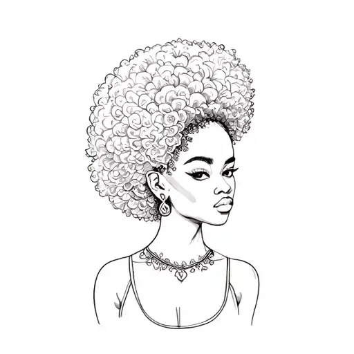 A Black Woman With An Afro