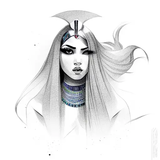 Girl With Long Hair Egyptian