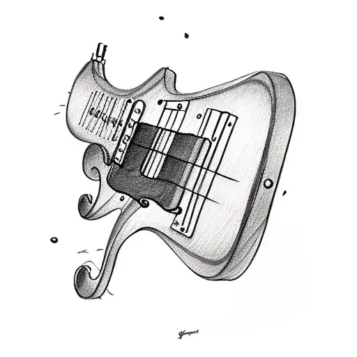 Guitar With Play And Pause Buttom