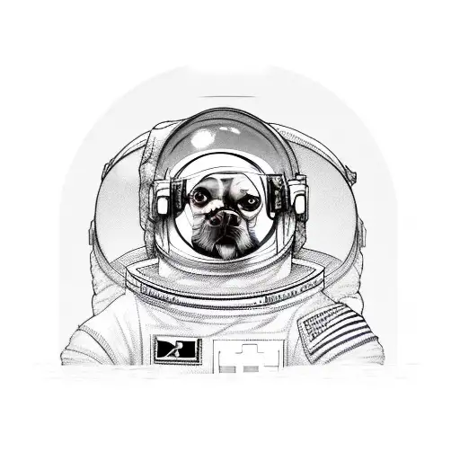 Three Dogs In Astronaut Suits Tattoo