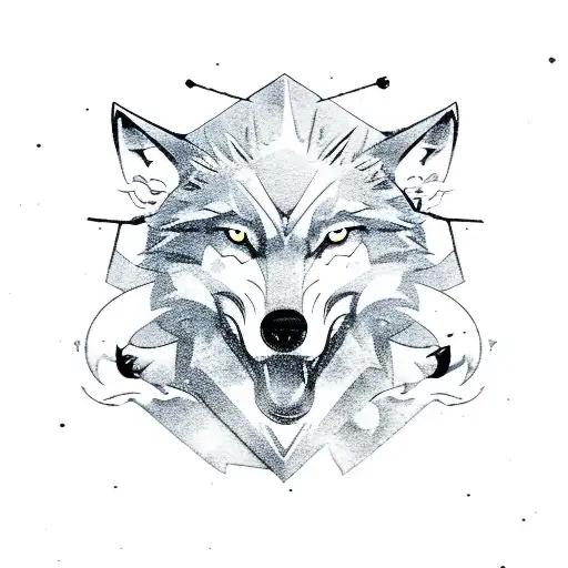 Wolf With Axe On Top Of Him