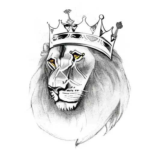 King Of Spades With A Lion Head And A Crown