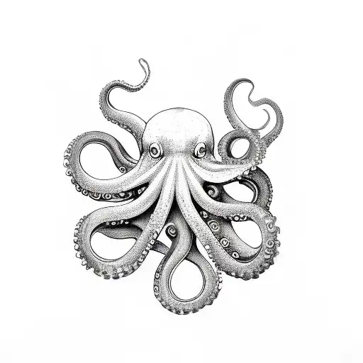 Octopus Floating Shoulder Swirls