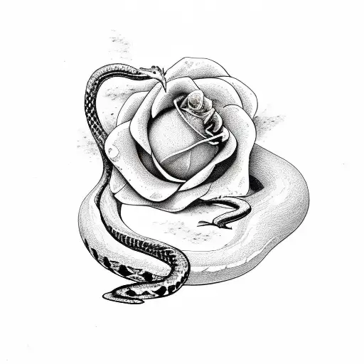 Snakes And Roses With A Dagger