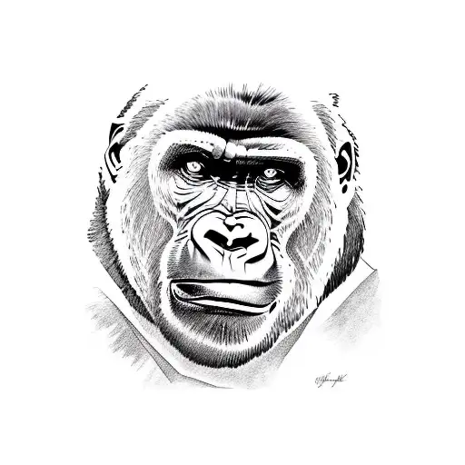 Gorilla With Mandala