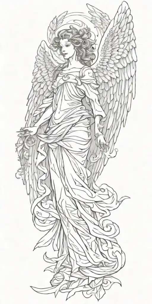 Angel With Wings Spread