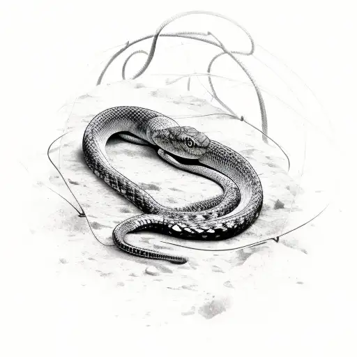 Black Mamba Snake Around Barbed Wire