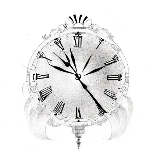 A Timepiece With Augusto's Name Incorporated Into The Clock Hands