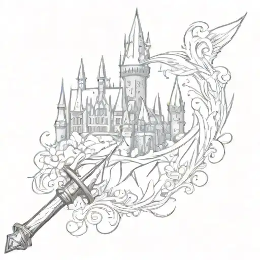 Harry Potter Wand With Disney Castle