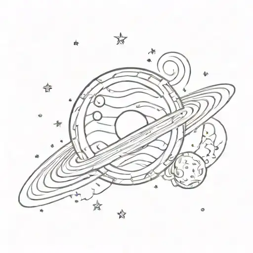 Love You To The Moon And To Saturn Sketch Style Design