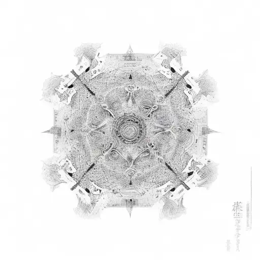 A Collection Of Different Knives Arranged In A Mesmerizing Pattern