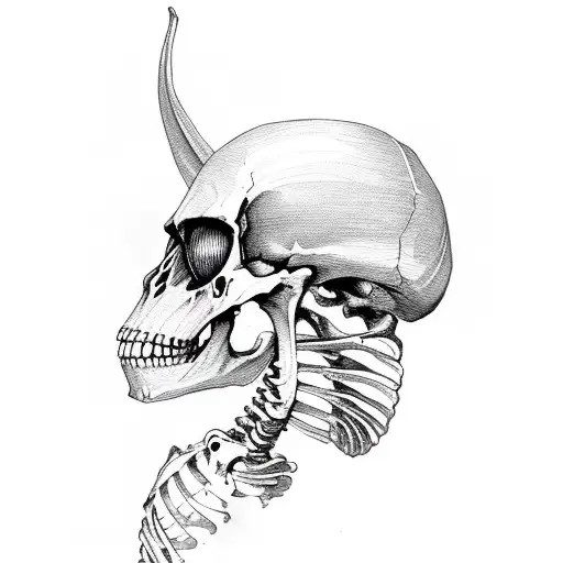 Alien Skeleton Side Profile